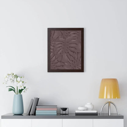 Merlot Monstera Framed Print – Botanical Wall Art