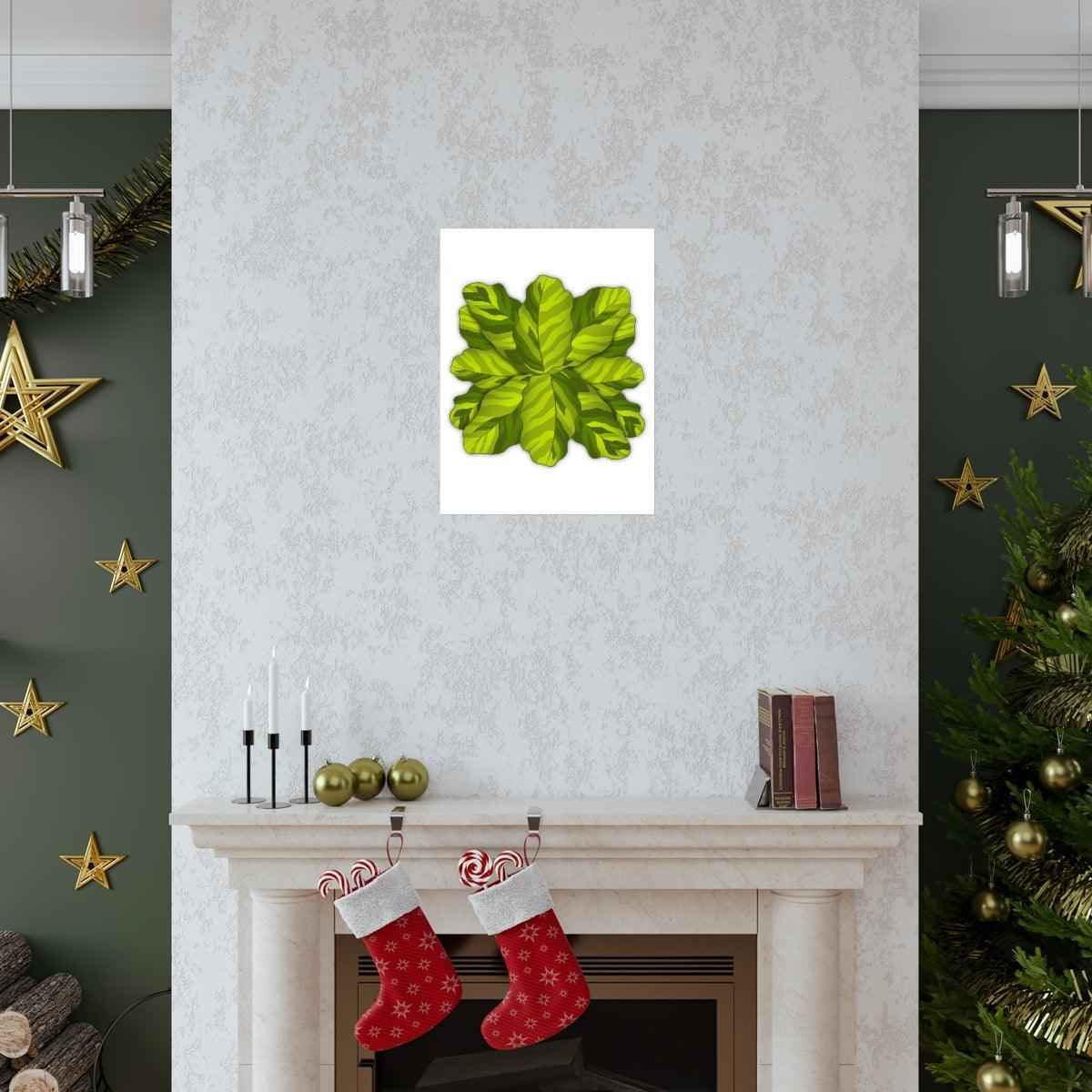 Calathea Yellow Fusion Botanical Print – Unframed Wall Art