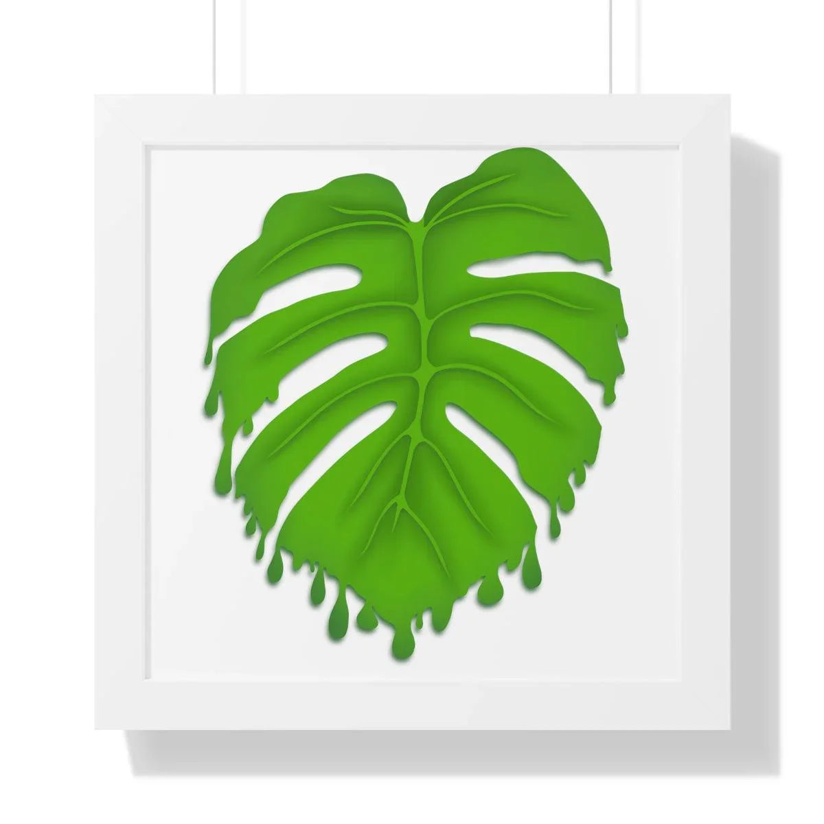 Melting Monstera Framed Print – Botanical Wall Art