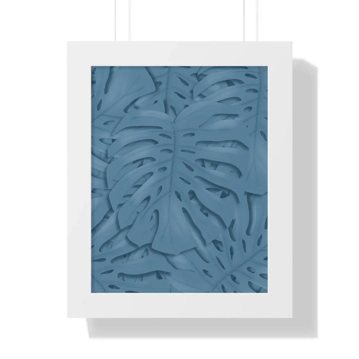 Cerulean Monstera Framed Print – Botanical Wall Art