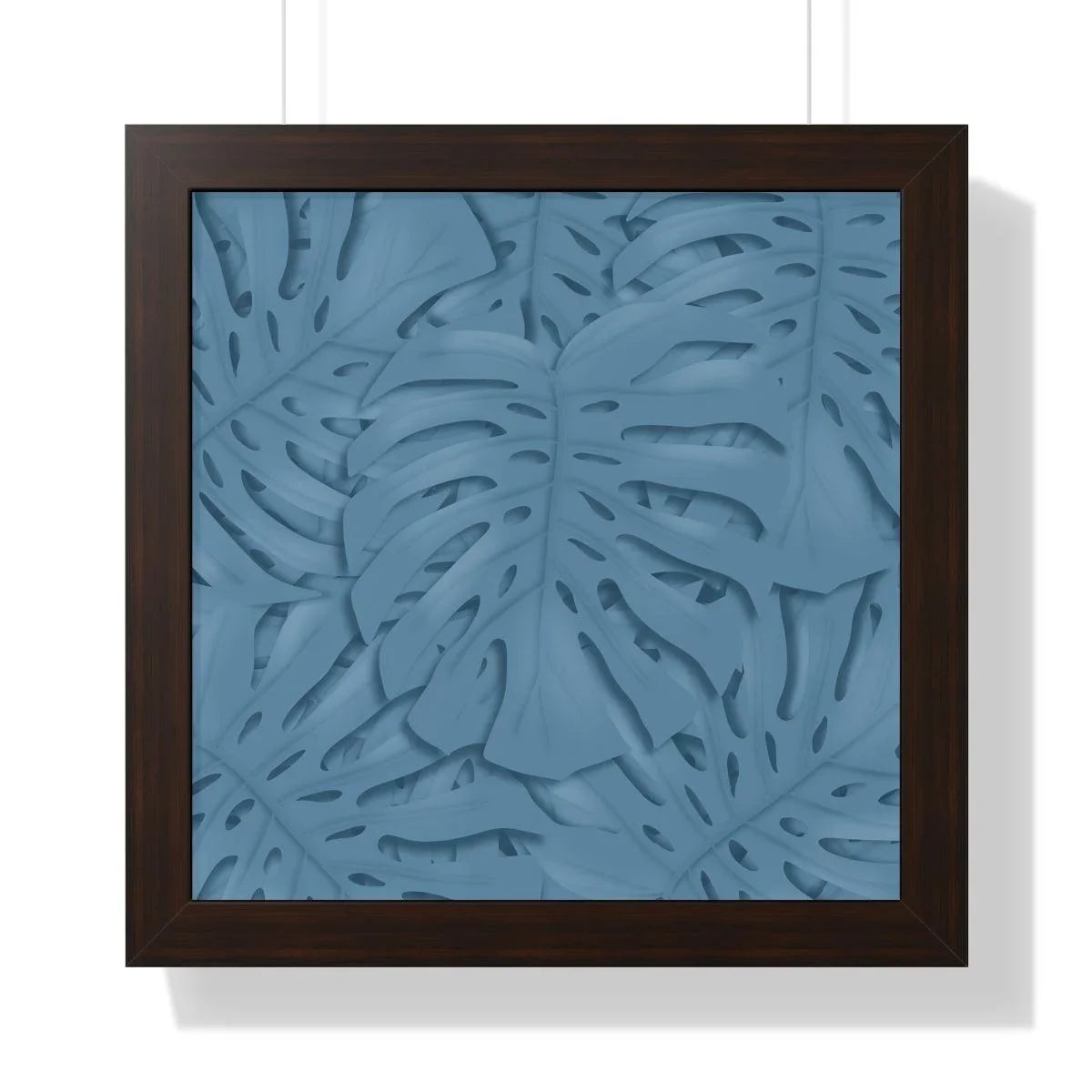 Cerulean Monstera Framed Print – Botanical Wall Art