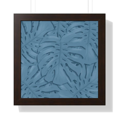 Cerulean Monstera Framed Print – Botanical Wall Art