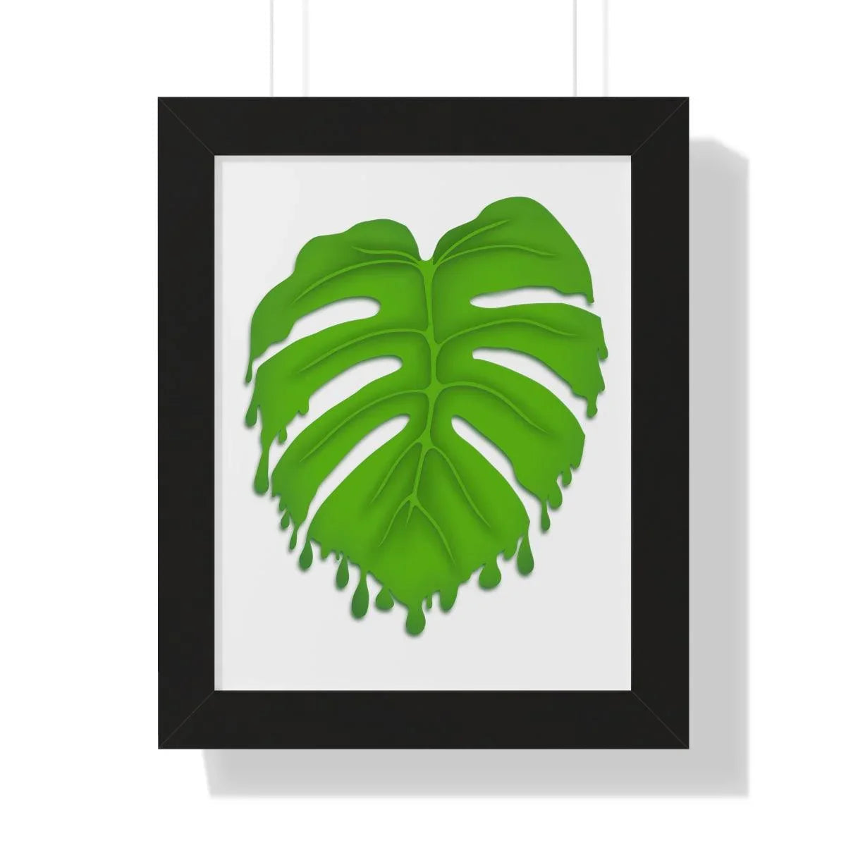 Melting Monstera Framed Print – Botanical Wall Art