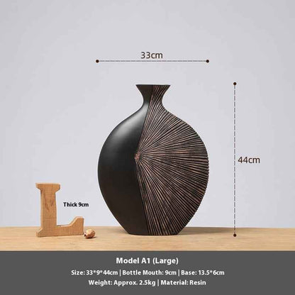 Retro Affordable Luxury Vertical High Floor Vase Decoration