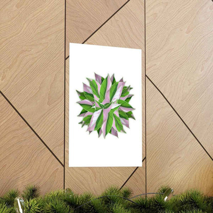 Syngonium Tricolor Pattern Botanical Print – Unframed Wall Art