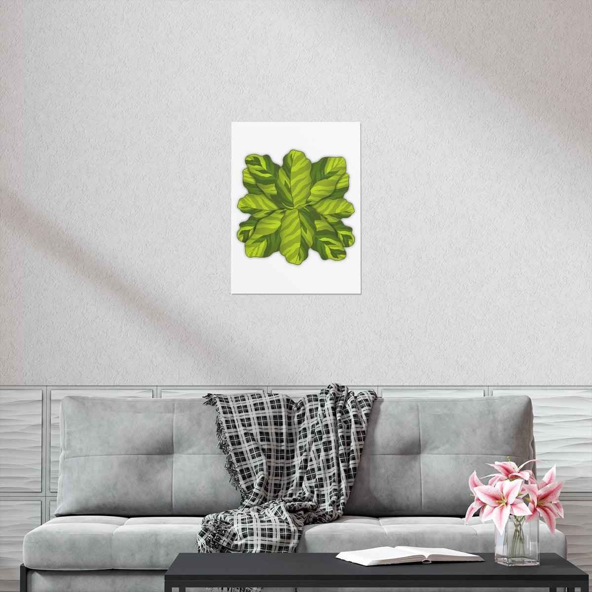 Calathea Yellow Fusion Botanical Print – Unframed Wall Art
