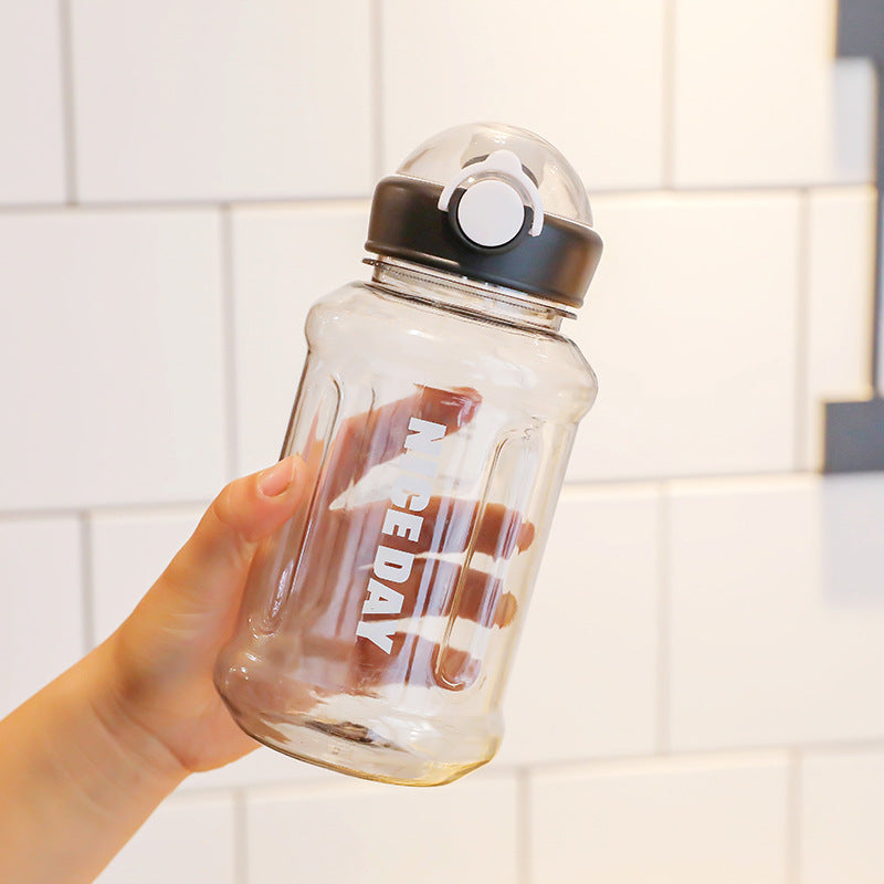 Cartoon Outdoor Large Capacity Straw Plastic Water Cup