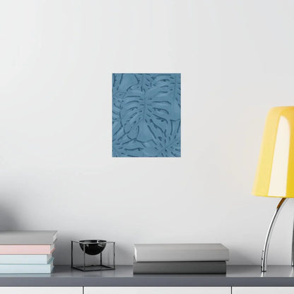 Cerulean Monstera Botanical Print – Unframed Wall Art