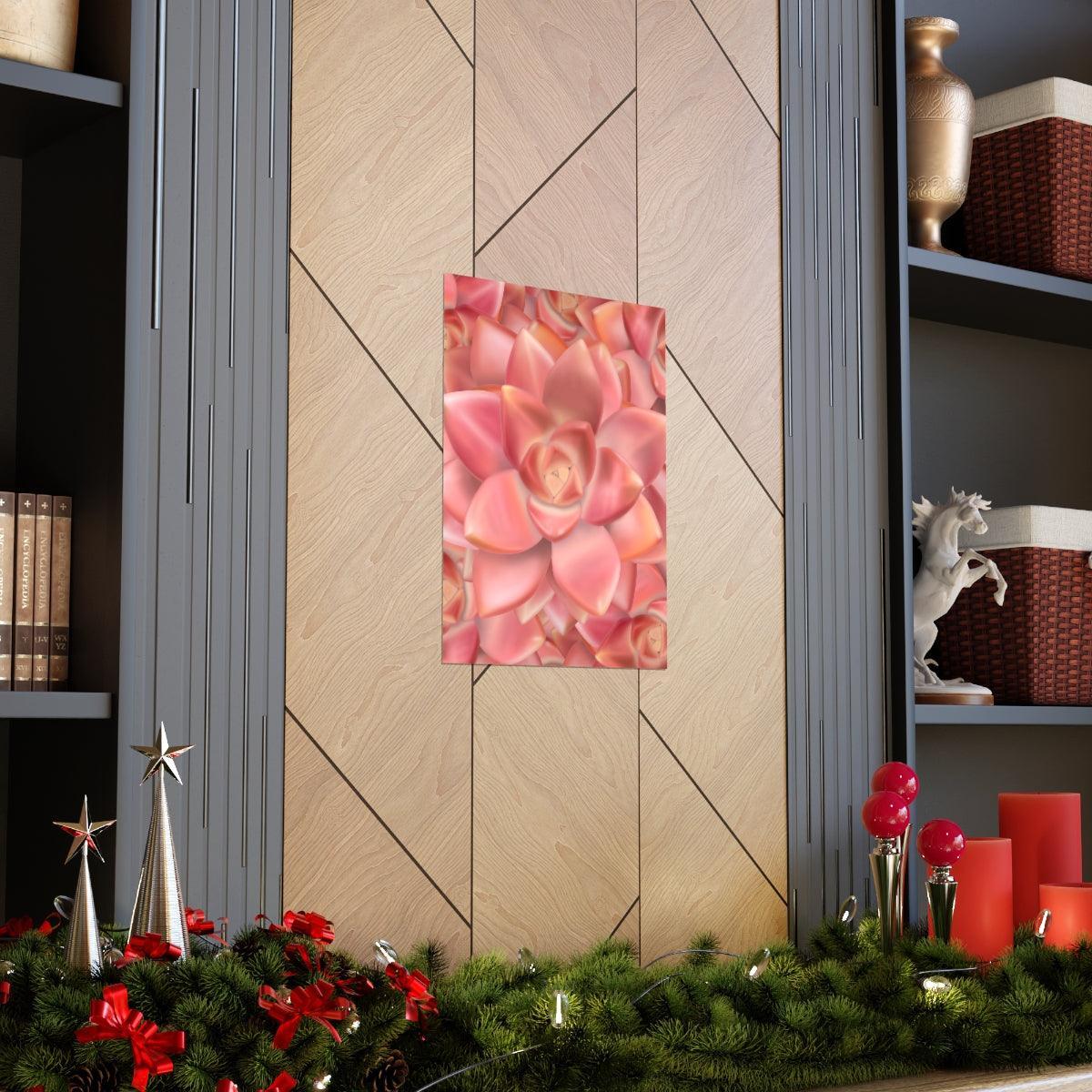 Graptosedum California Sunset Succulent Pattern Botanical Print – Unframed Wall Art