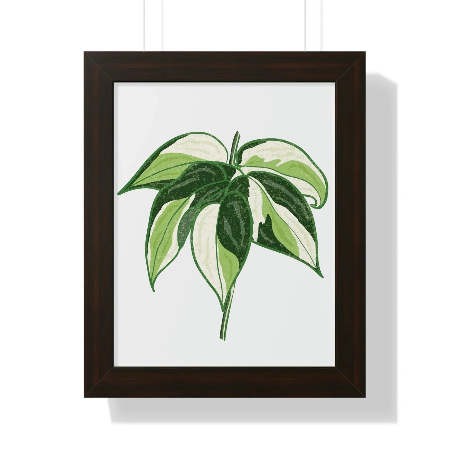 Philodendron Cream Splash Framed Print – Botanical Wall Art