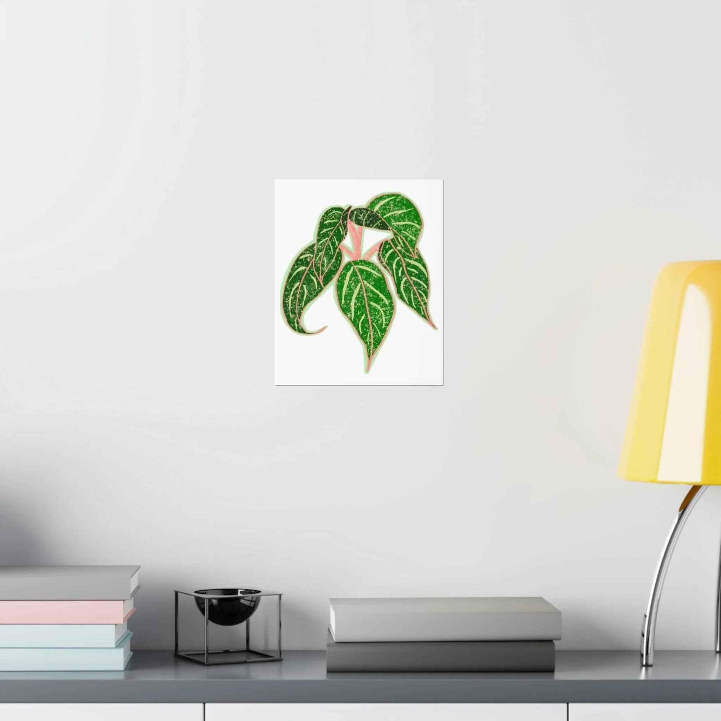 Aglaonema Sparkling Sarah Botanical Print – Unframed Wall Art