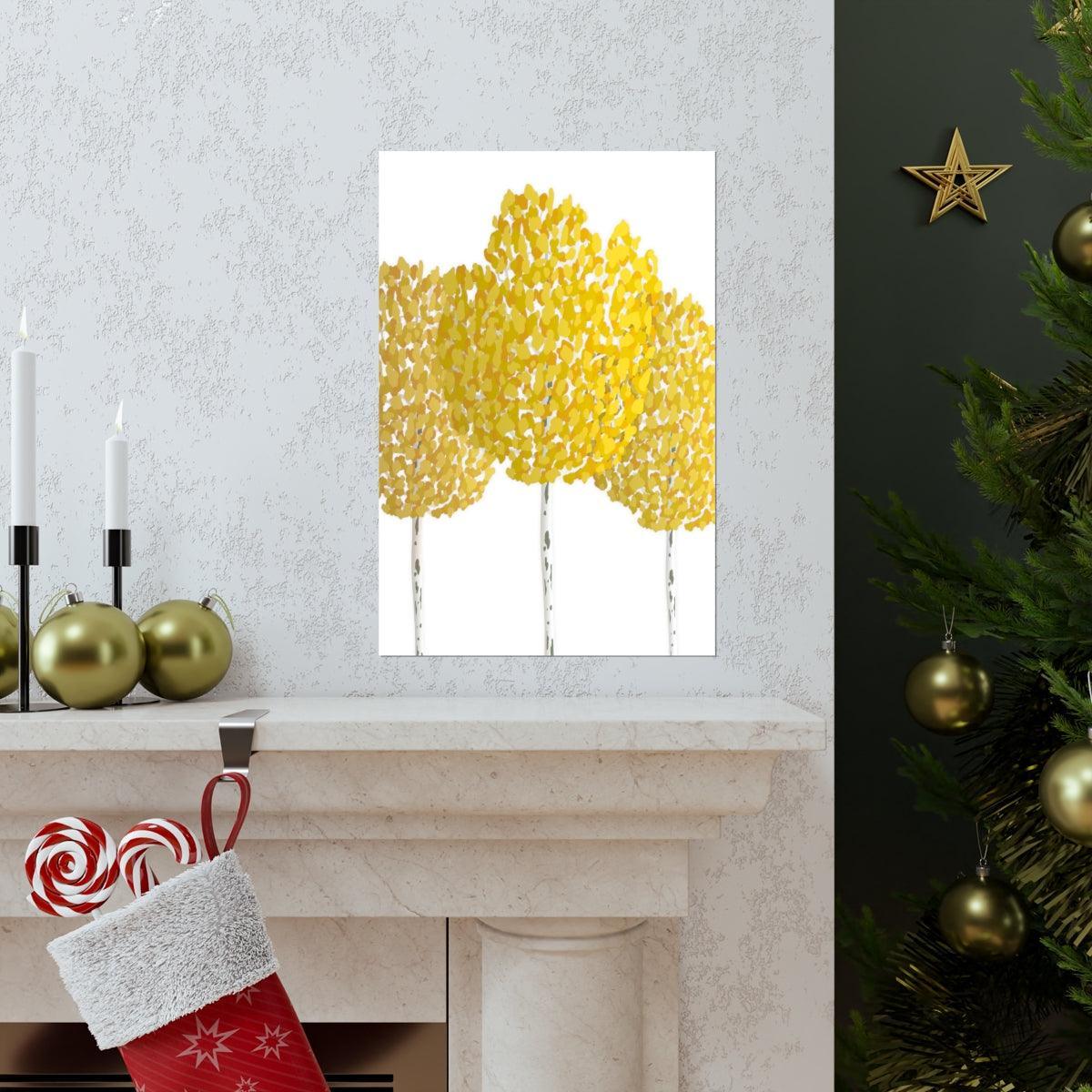 Fall Aspen Print – Unframed Wall Art