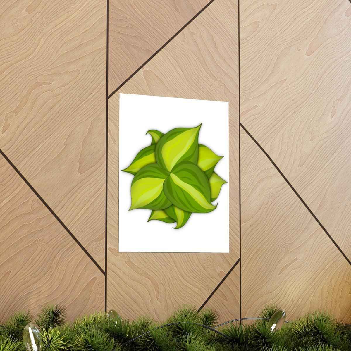 Philodendron Brasil Botanical Print – Unframed Wall Art