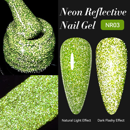 Nail Art Fluorescent Crushed Diamond Gel Polish