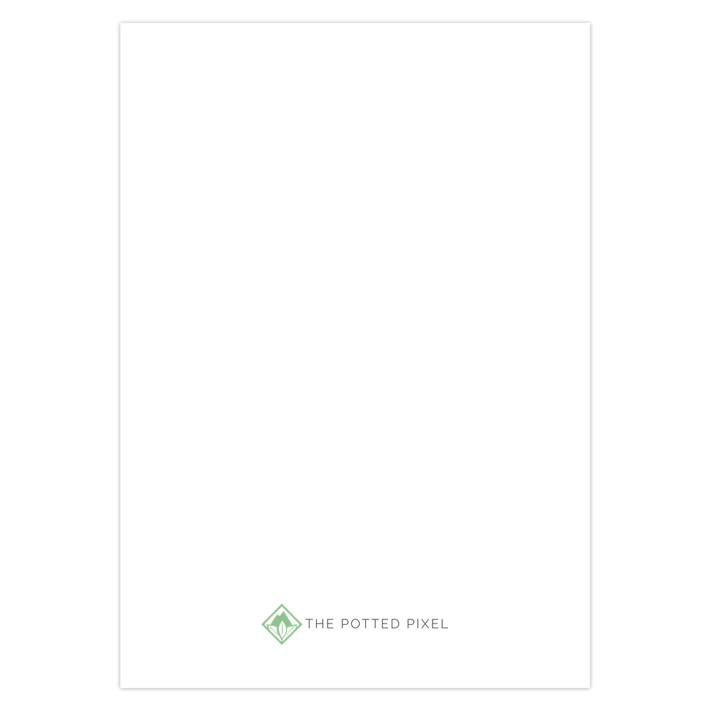 Variegated Botanical Greeting Card – Blank Inside With Envelope