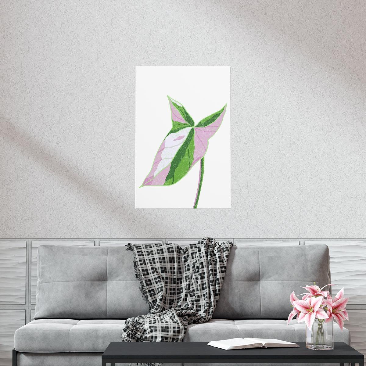 Syngonium Tricolor Botanical Print – Unframed Wall Art