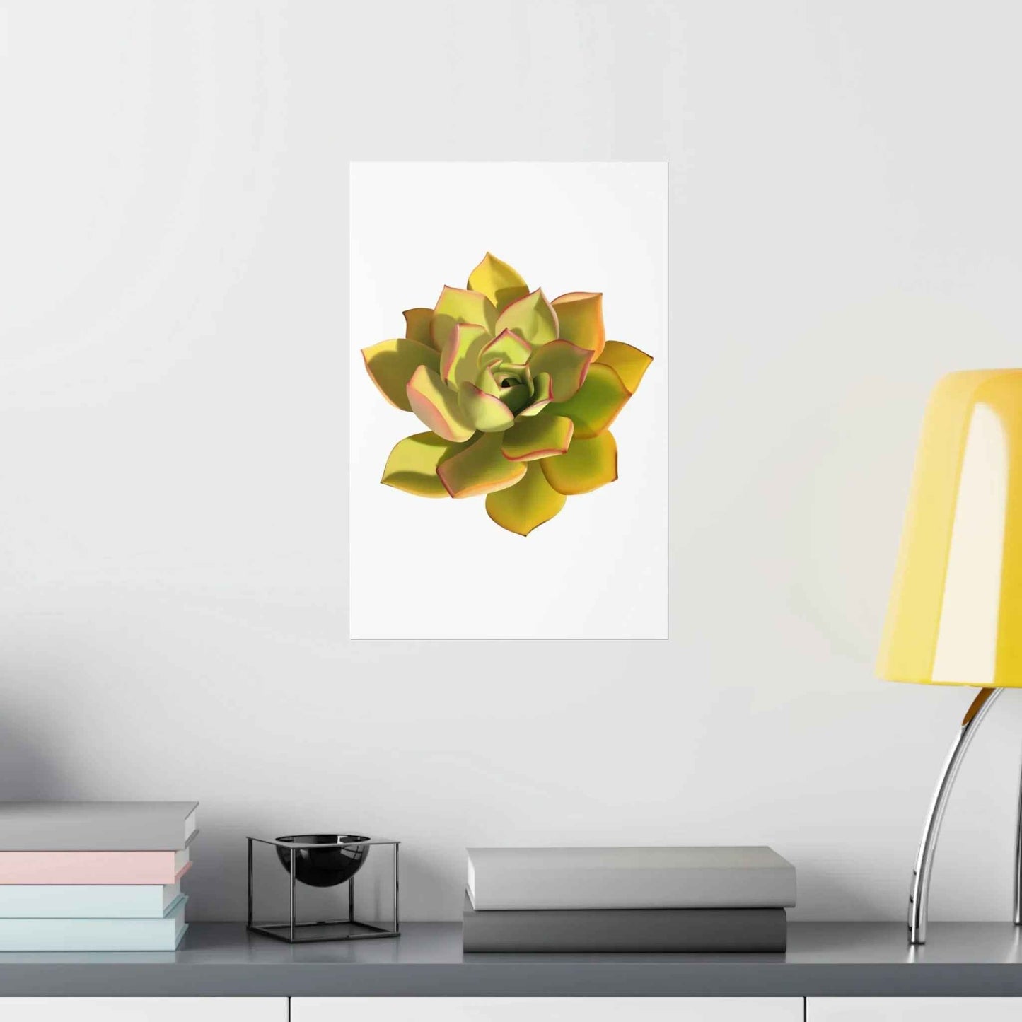 Noble Aeonium Succulent Botanical Print – Unframed Wall Art