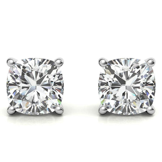 1.50 CTW Certified Genuine Moissanite Stud Earrings – DEF Color, IF–VS1 Clarity, 14k Gold Over Sterling Silver