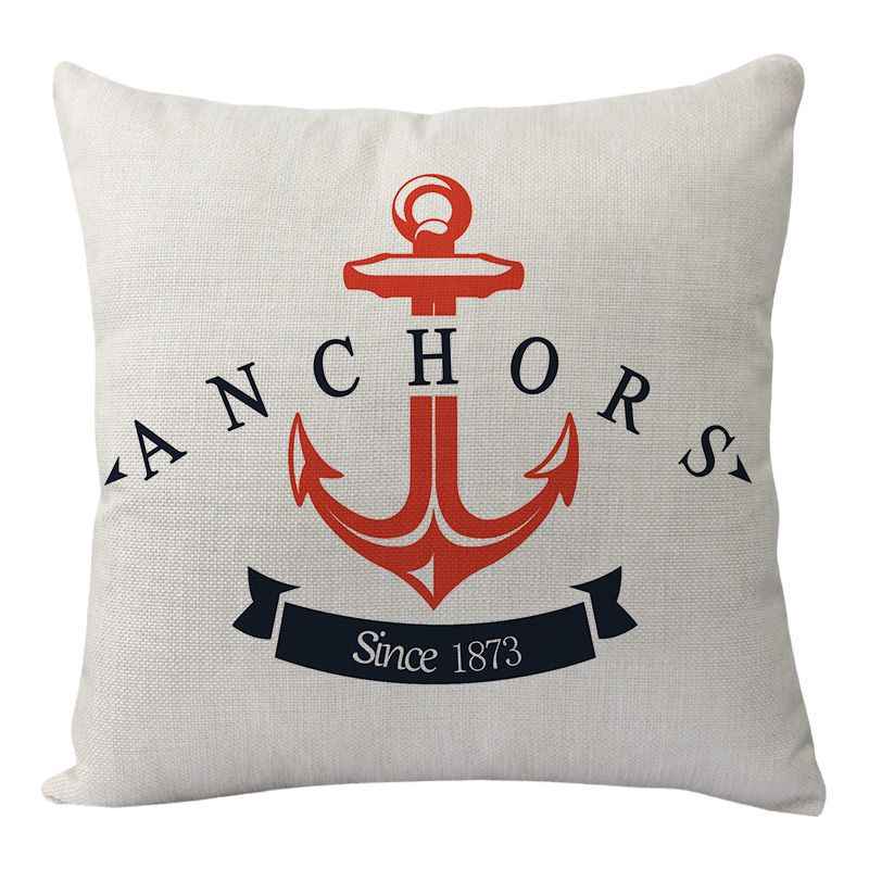 New Lighthouse Anchor Digital Printing Linen Pillowcase