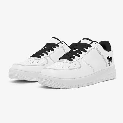 NESTDEER 977. AF1 Low-Top Leather Sports Sneakers - Tongue Printable