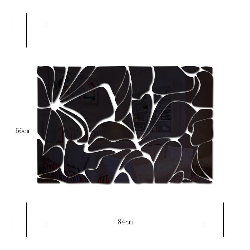 3D Three-dimensional Crystal Pattern Decorative Mirror Wall Sticker