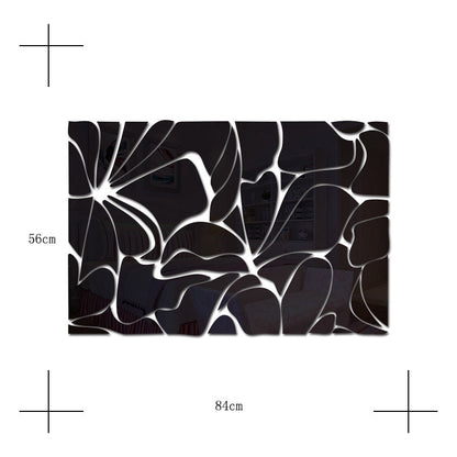 3D Three-dimensional Crystal Pattern Decorative Mirror Wall Sticker
