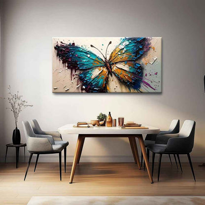 Handmade Oil Painting Canvas Wall Art Decoration Animal Abstract Texture Butterfly For Home Living Room Decor Rolled Frameless Unstretched Painting