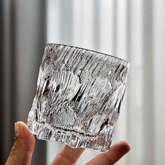 Retro Glacier Glass Whiskey Crystal Glass Beautifully Designed Western Liquor Glass