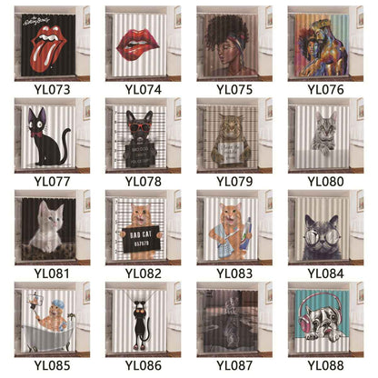 Decorative Shower Curtain For Sanitary Partition