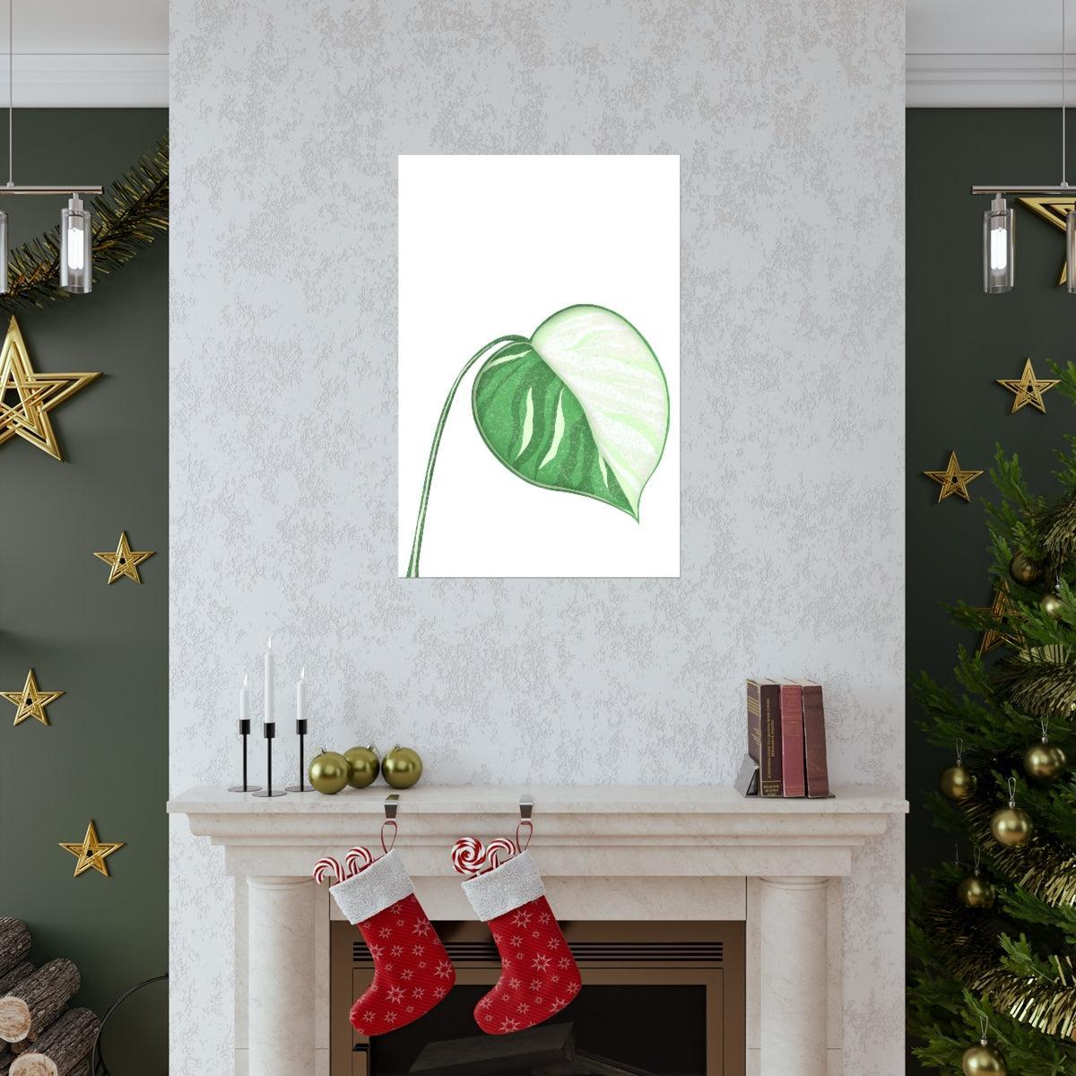 Monstera Albo Botanical Print – Unframed Wall Art