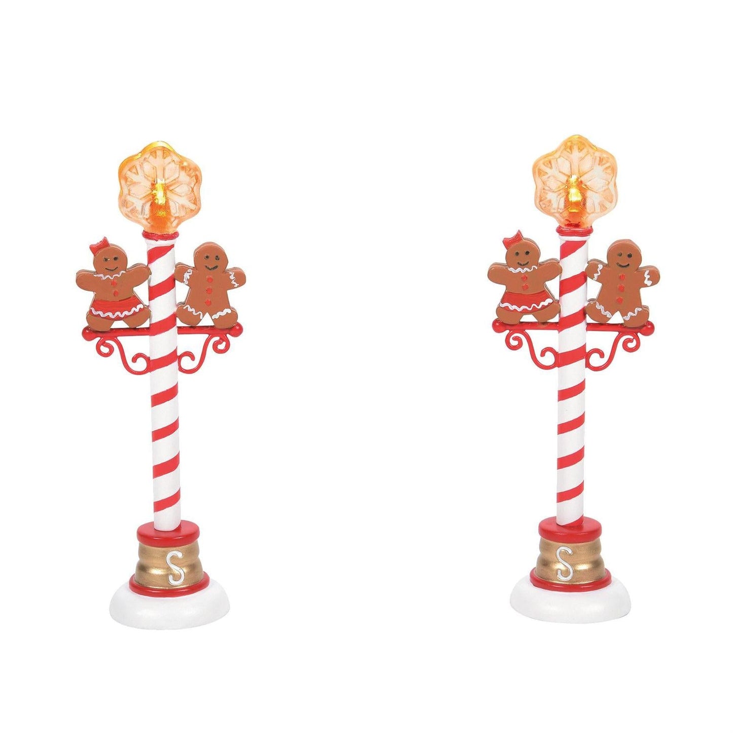 Gingerbread Street Lights - Set of 2 Village Accessory