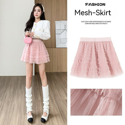 Mesh Skirt Women's Small A- Line