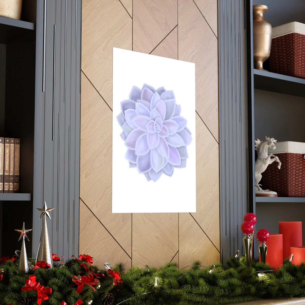 Graptopetalum Murasaki Succulent Botanical Print – Unframed Wall Art