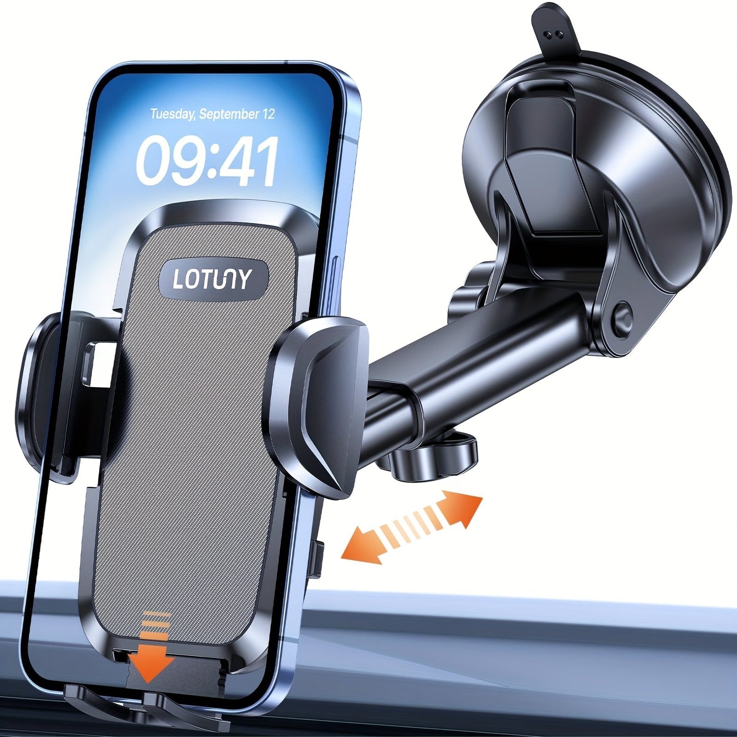 LOTUNY Car Phone Holder, Universal Hands-Free Phone Holders for Your Car, 3-in-1 Phone Mount for CarAir Vent Compatible with for iphone for samsung Google and All 4" to 7, 2" Phones
