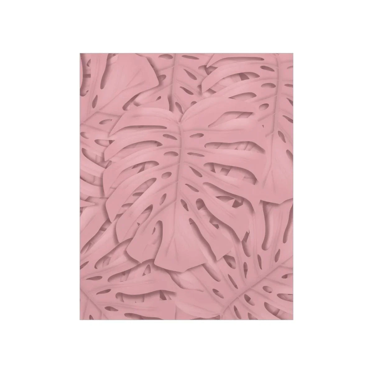 Soft Pink Monstera Botanical Print – Unframed Wall Art