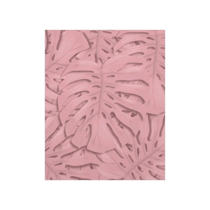 Soft Pink Monstera Botanical Print – Unframed Wall Art