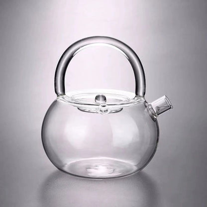 High Temperature Resistant High Borosilicate Transparent Glass Teapot