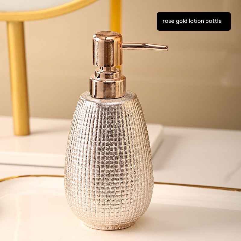Home Bathroom Rose Gold Ceramic Cleaning Kit