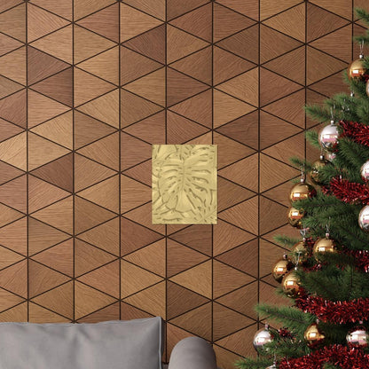 Golden Monstera Botanical Print – Unframed Wall Art