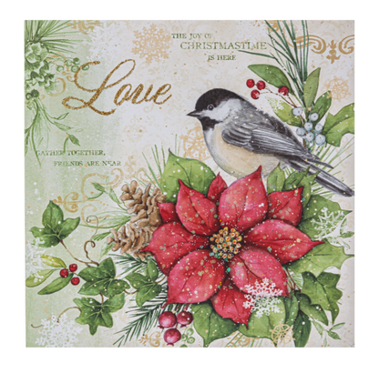 Light Up Winter Bird Canvas Wall Decor - Chickadee