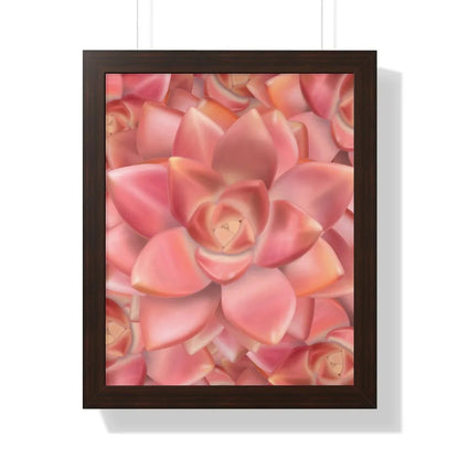 Graptosedum California Sunset Succulent Pattern Framed Print – Botanical Wall Art
