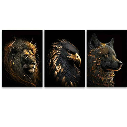 Art Poster Lion Animal Painting Core Canvas Painting Living Room Decorative Painting