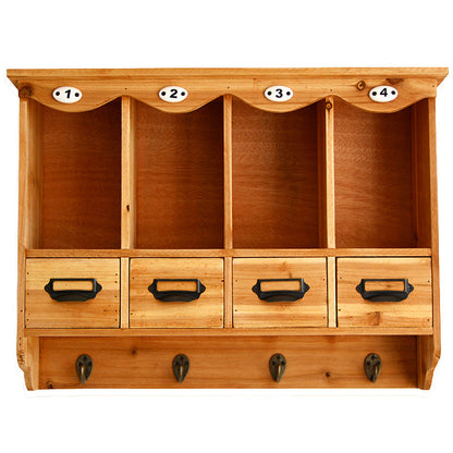 Dining Room Solid Wood Wall Partition Shelf