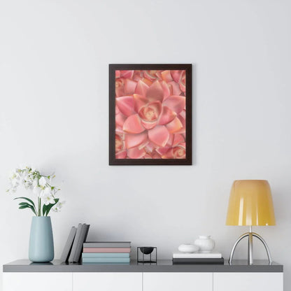 Graptosedum California Sunset Succulent Pattern Framed Print – Botanical Wall Art