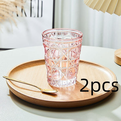 Creative Light Luxury Color Checkered Whisky Cup