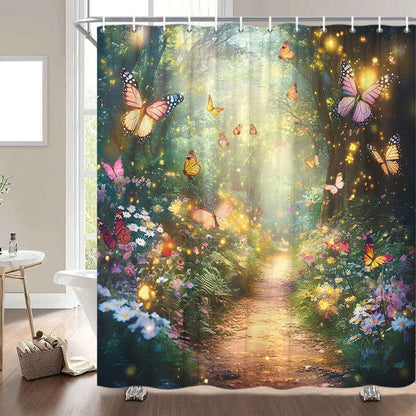 Shower Curtain Digital Printing Bathroom Waterproof Mildew-proof Partition Curtain