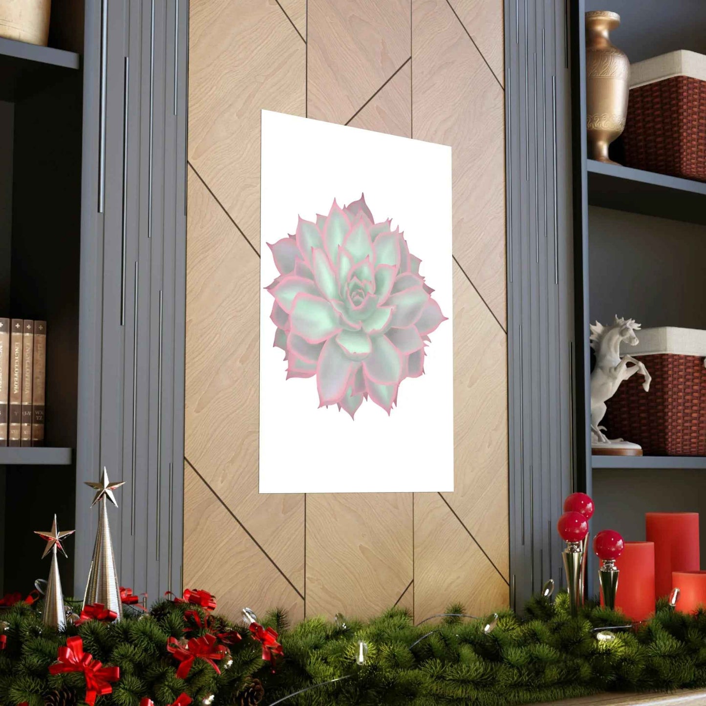 Echeveria Violet Queen Succulent Botanical Print – Unframed Wall Art
