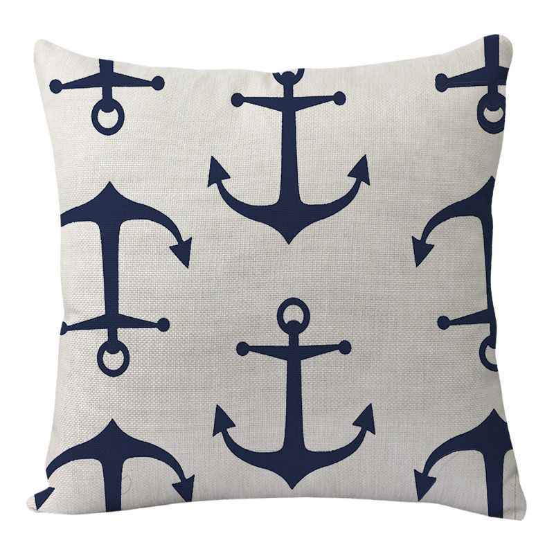 New Lighthouse Anchor Digital Printing Linen Pillowcase