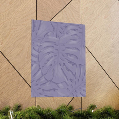 Violet Monstera Botanical Print – Unframed Wall Art