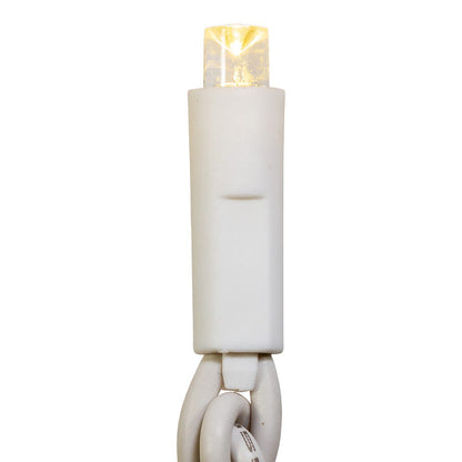 100-Light 5MM Warm White LED White Wire Light Set